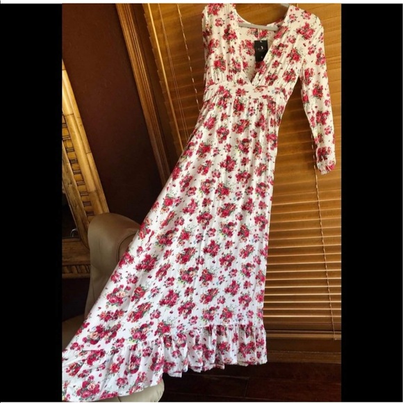 Flowing Blooms Boho Maxi Dress All Sizes In S-2XL! - Picture 9 of 10